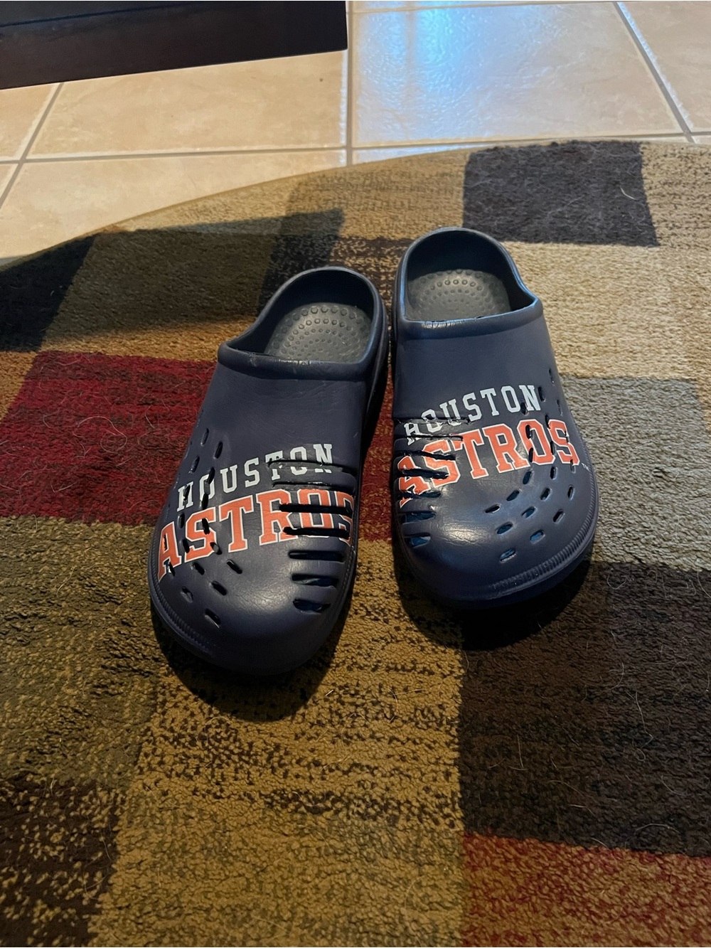Houston Astros Navy Slip-On Clog Shoes for Men